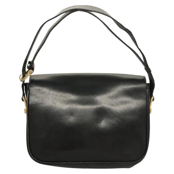 CELINE Shoulder Bag Leather Black Gold - Picture 3 of 12